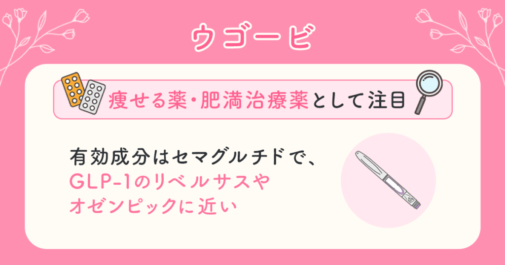 ウゴービ（wegovy）は痩せる薬・肥満治療薬として注目